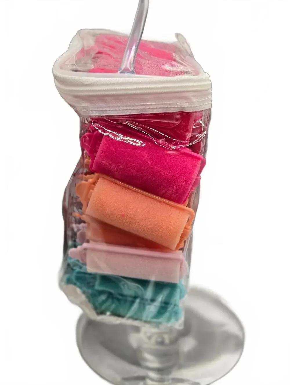 Conair Soft Foam Hair Rollers Set with Assorted Sizes in Reusable Clear Bag